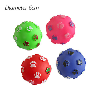 1kom promjera 6cm Squeaky Pet Dog Ball Igračke za male pse Gumena igračka za žvakanje Puppy Dog Stuff Dogs Toys Pets brinquedo cachorro