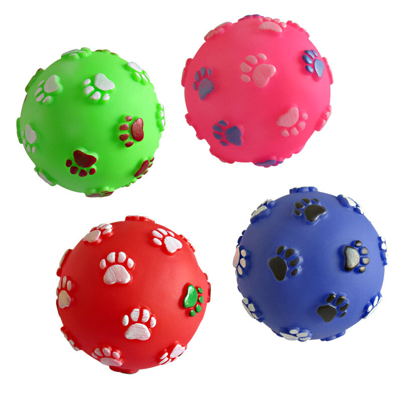 1kom promjera 6cm Squeaky Pet Dog Ball Igračke za male pse Gumena igračka za žvakanje Puppy Dog Stuff Dogs Toys Pets brinquedo cachorro