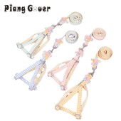 Set de ham și lesă pentru pisici cu ochiuri de evadare, cu plasă reglabilă, ham pentru câini, vestă, cățeluș, animal de companie, lesă cu plumb, câini mici, pisici, pisoi