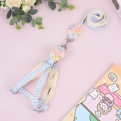 Set de ham și lesă pentru pisici cu ochiuri de evadare, cu plasă reglabilă, ham pentru câini, vestă, cățeluș, animal de companie, lesă cu plumb, câini mici, pisici, pisoi