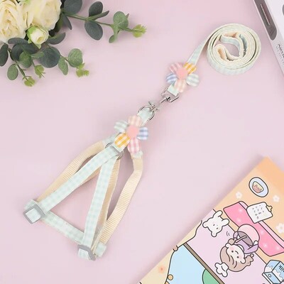 Set de ham și lesă pentru pisici cu ochiuri de evadare, cu plasă reglabilă, ham pentru câini, vestă, cățeluș, animal de companie, lesă cu plumb, câini mici, pisici, pisoi