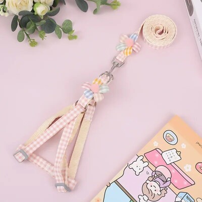 Set de ham și lesă pentru pisici cu ochiuri de evadare, cu plasă reglabilă, ham pentru câini, vestă, cățeluș, animal de companie, lesă cu plumb, câini mici, pisici, pisoi