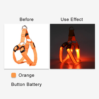 Regulējama Led Dog Siksna Maza Vidēja mirdzoša neilona Krūšu siksna Nakts drošības jostas Led Suņu Apkakles Veste Mājdzīvnieku piederumi