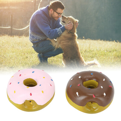 2PCS Donut Dog Chew Toy Zvučne igračke Simulacija Donuts Grinding Cleaning Tooth Relief Ps Toys Igruški Dlâ Sobak Mascotas Perro