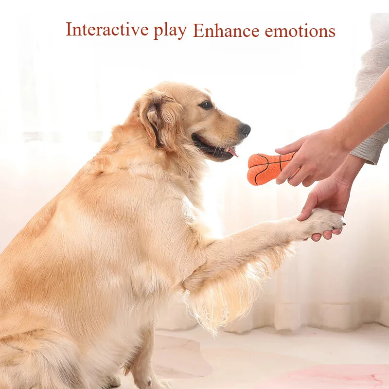 Mājdzīvnieku lateksa suņu rotaļlietas Sound Bone Basketball Bumps BB Call Rotaļlietas Suņu mājdzīvnieku piederumi