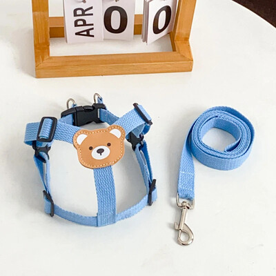 Mielas lokys naminių šunų petnešų pavadėlis mažam ir vidutiniam šuniui vaikščiojantis šuniukas bichonas šnauceris šunų krūtinės diržų rinkinys naminių gyvūnėlių reikmenys