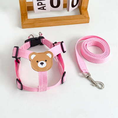 Mielas lokys naminių šunų petnešų pavadėlis mažam ir vidutiniam šuniui vaikščiojantis šuniukas bichonas šnauceris šunų krūtinės diržų rinkinys naminių gyvūnėlių reikmenys