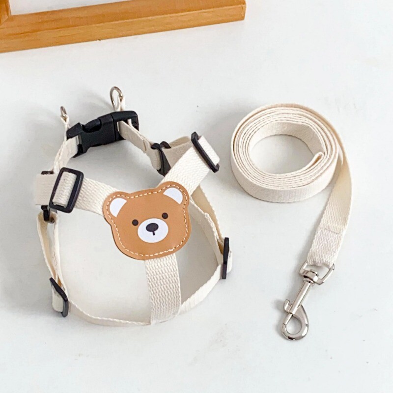 Mielas lokys naminių šunų petnešų pavadėlis mažam ir vidutiniam šuniui vaikščiojantis šuniukas bichonas šnauceris šunų krūtinės diržų rinkinys naminių gyvūnėlių reikmenys