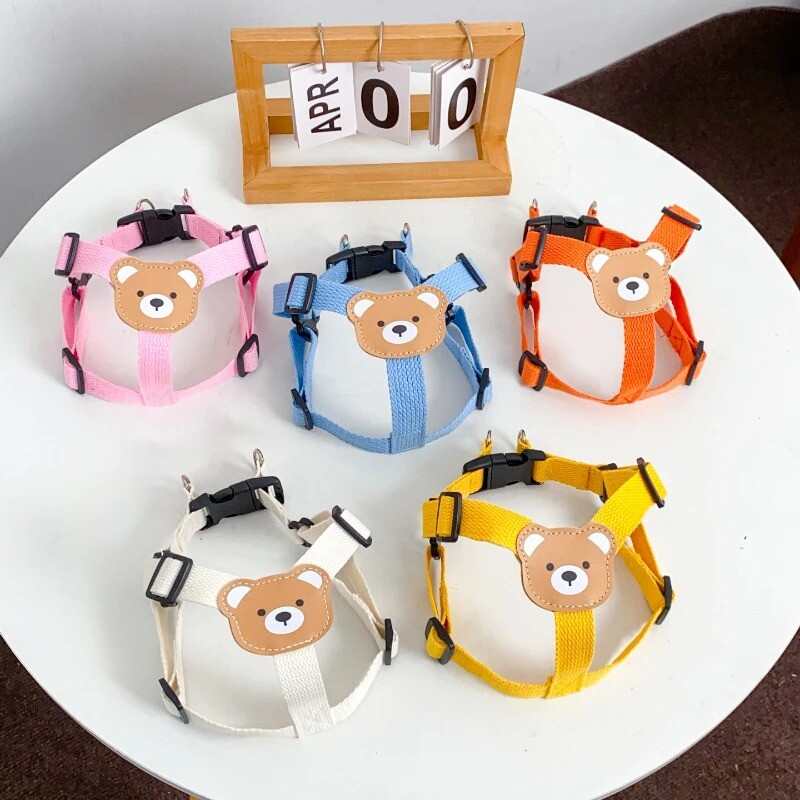 Mielas lokys naminių šunų petnešų pavadėlis mažam ir vidutiniam šuniui vaikščiojantis šuniukas bichonas šnauceris šunų krūtinės diržų rinkinys naminių gyvūnėlių reikmenys