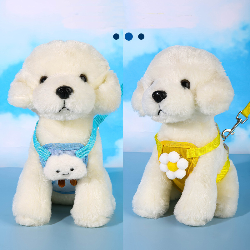 Šunų diržų traukimo pavadėlio rinkinys be traukiamo šuns liemenės dirželio Reguliuojamas šuniuko katės petnešos liemenė Čihuahua mopsas lauko vaikščiojimo pavadėlis