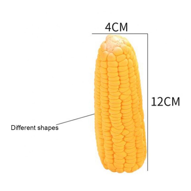 Jucărie interactivă Scârțâit Pet Câine Cățeluș Latex Forma de porumb Rezistent la mușcături Mestec pentru divertisment