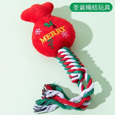 Šuns žaislas snaigė Kalėdų eglutės mazgas, atsparus įkandimams meškiukas