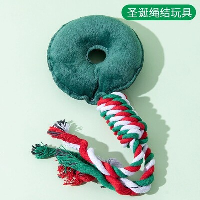 Šuns žaislas snaigė Kalėdų eglutės mazgas, atsparus įkandimams meškiukas