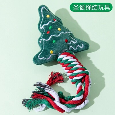 Šuns žaislas snaigė Kalėdų eglutės mazgas, atsparus įkandimams meškiukas