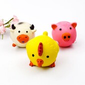 Žaislas šunims Šuniukas Klykiantis Guminis Viščiukas Kiaulė Karvė Žaislas šunims Lateksas Squeak Squeaker Kramtomasis Mokymas Gyvūnų gaminiai