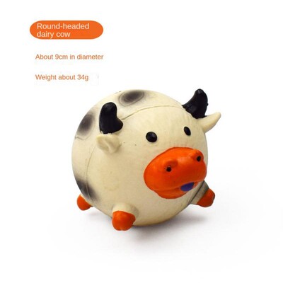 Žaislas šunims Šuniukas Klykiantis Guminis Viščiukas Kiaulė Karvė Žaislas šunims Lateksas Squeak Squeaker Kramtomasis Mokymas Gyvūnų gaminiai