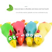 Rață din latex Articole drăguțe pentru animale de companie Jucării pentru câini pentru pisici Material creativ din latex Accesorii pentru câini Jucării pentru animale de companie în formă de pui Rezistent la mușcături