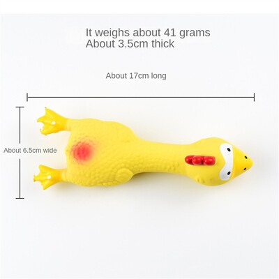 Rață din latex Articole drăguțe pentru animale de companie Jucării pentru câini pentru pisici Material creativ din latex Accesorii pentru câini Jucării pentru animale de companie în formă de pui Rezistent la mușcături
