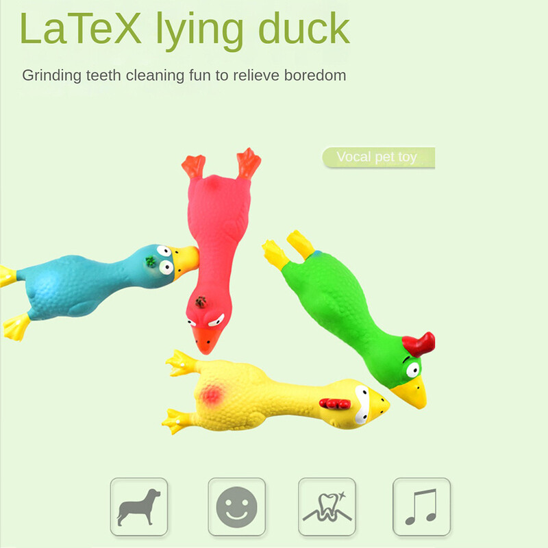 Rață din latex Articole drăguțe pentru animale de companie Jucării pentru câini pentru pisici Material creativ din latex Accesorii pentru câini Jucării pentru animale de companie în formă de pui Rezistent la mușcături