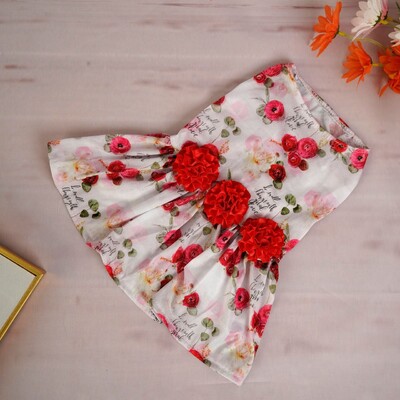 Haljina za kućne ljubimce Odjeća za pse Ljetna haljina od ruža Cherry Top Teddy Pomeranian Slatka odjeća Odjeća za pse za male pse Štene