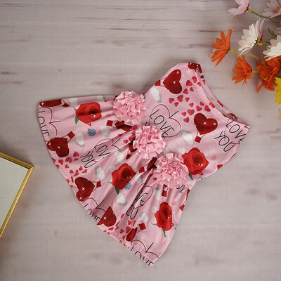 Haljina za kućne ljubimce Odjeća za pse Ljetna haljina od ruža Cherry Top Teddy Pomeranian Slatka odjeća Odjeća za pse za male pse Štene