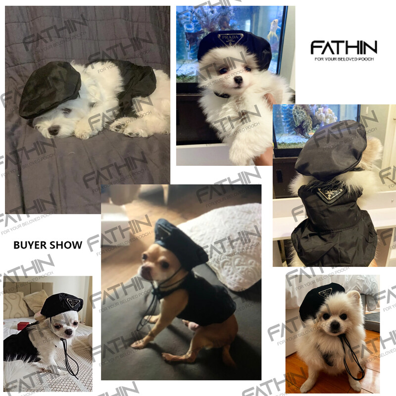 FATHIN Prabangaus stiliaus sijonas augintiniui Prancūzų buldogo dirželis Juoda suknelė mažiems ir vidutiniams šunims katėms XS-XXL