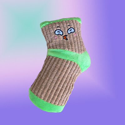 Jauka zeķu maza suņa čīkstošā rotaļlieta BB plīša mājdzīvnieka kucēna kaķa košļājama čīkstošā rotaļlieta