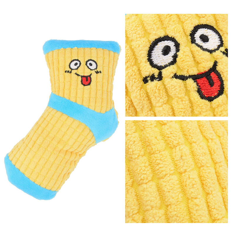 Jauka zeķu maza suņa čīkstošā rotaļlieta BB plīša mājdzīvnieka kucēna kaķa košļājama čīkstošā rotaļlieta