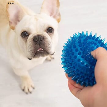 Pet Dog Toys Cat Puppy Sounding Toy Squeaky Tooth Cleaning Ball TPR Training Pet Teeth Chewing Toy Thorn Balls Αξεσουάρ για κατοικίδια