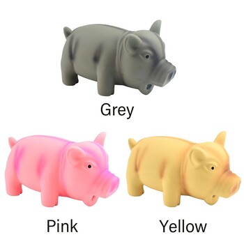 1PC Cute Rubber Sound Pig Grunting Squeak Latex Pet Chew Toys for Dog Squeaker Chew Training Puppy Supplies Προϊόντα για κατοικίδια