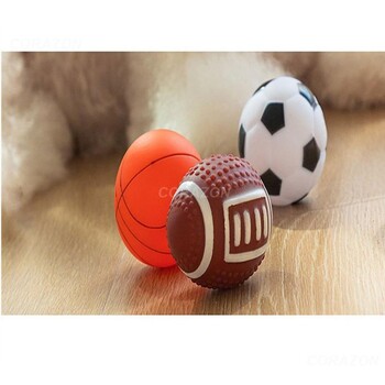 Pet Dog Squeak Toys Λαστιχένια μπάλα για σκύλους Αντίσταση στο δάγκωμα Σκύλος Μασάει Παιχνίδια Κουτάβι Παιχνίδι Προϊόντα Εκπαίδευσης Κατοικιδίων Μπάσκετ Ποδόσφαιρο Ράγκμπι