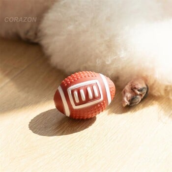 Pet Dog Squeak Toys Λαστιχένια μπάλα για σκύλους Αντίσταση στο δάγκωμα Σκύλος Μασάει Παιχνίδια Κουτάβι Παιχνίδι Προϊόντα Εκπαίδευσης Κατοικιδίων Μπάσκετ Ποδόσφαιρο Ράγκμπι