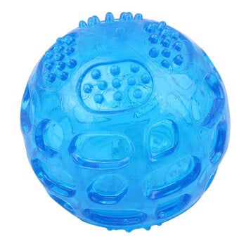 Pet Dog Cat Puppy Sounding Toy Polka Squeaky Tooth Cleaning Ball Playing Pet Teeth Chew Rubber Toy Pet Dental Care Accessories