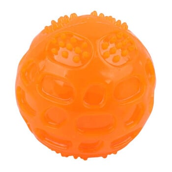 Pet Dog Cat Puppy Sounding Toy Polka Squeaky Tooth Cleaning Ball Playing Pet Teeth Chew Rubber Toy Pet Dental Care Accessories