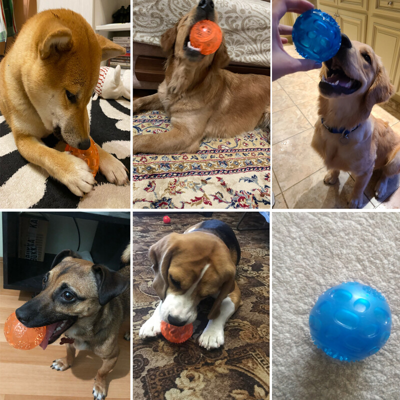 Šuo, katės šuniukas, skambantis žaislas Polka girgždantis dantų valymo kamuolys, žaidžiantis naminių gyvūnėlių dantis kramtyti guminį žaislą augintinio dantų priežiūros priedai