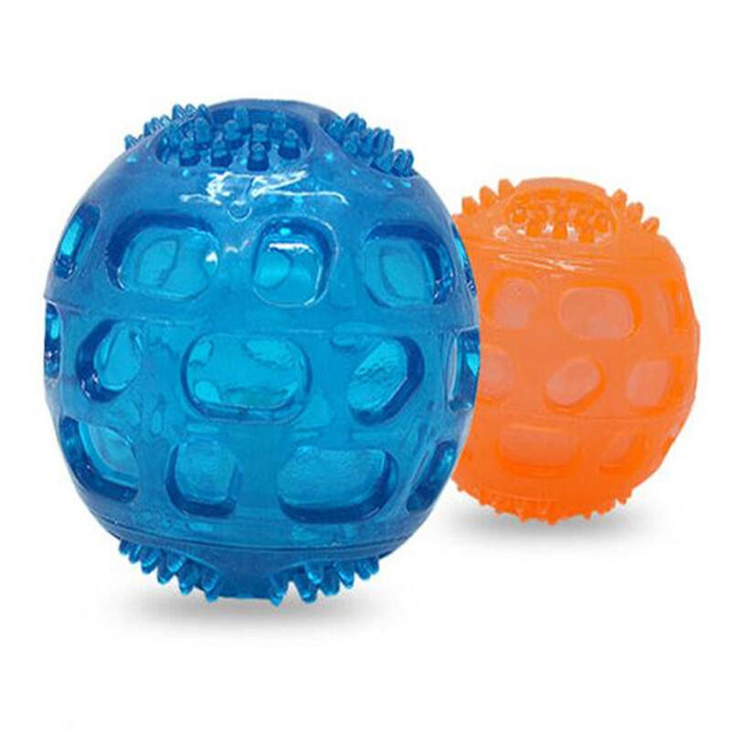 Šuo, katės šuniukas, skambantis žaislas Polka girgždantis dantų valymo kamuolys, žaidžiantis naminių gyvūnėlių dantis kramtyti guminį žaislą augintinio dantų priežiūros priedai