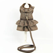 Žieminė šunų suknelė, petnešėlė Sijonas šuniui pavadėlis šuniuko kostiumai Jorkšyro Pomeranijos šnauceris pudelis mopsas Prancūzų buldogo drabužiai