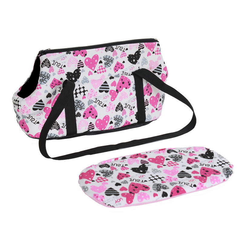 Spausdinti šunų nešioklė naminių gyvūnėlių kuprinė Jaukus minkštas šuniuko katės kačiuko peties krepšys Kelioniniai nešiojami stropų krepšiai, skirti Čihuahua mopsų šunims Produktas