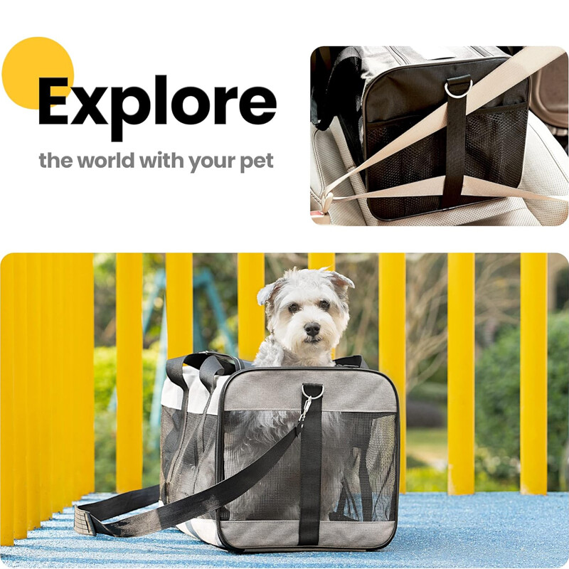 Kačių krepšiai Nešiojami šunų nešyklės krepšys, pralaidus orui, skirtas mažai nešiojamai sulankstomai rankinei Kelioninis naminių gyvūnėlių krepšys transportavimo krepšys