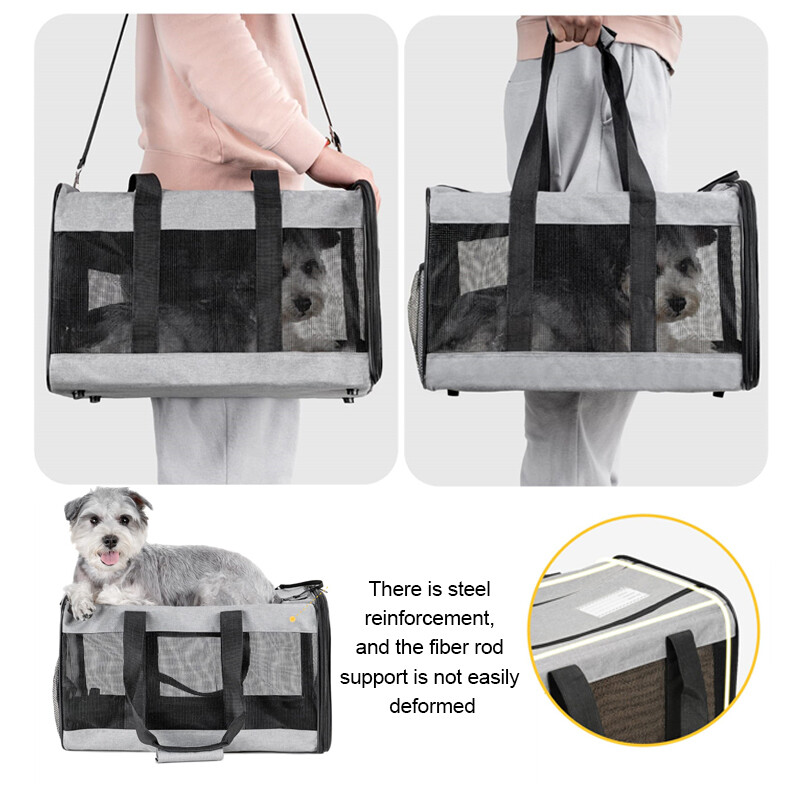 Kačių krepšiai Nešiojami šunų nešyklės krepšys, pralaidus orui, skirtas mažai nešiojamai sulankstomai rankinei Kelioninis naminių gyvūnėlių krepšys transportavimo krepšys