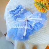 Pārnēsājama mājdzīvnieku kleita ar vilkšanas gredzenu Burvīgs bantītis, ērta kleita suņiem kaķiem ar maziem