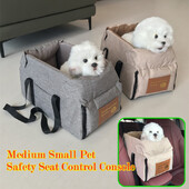 Scaun portabil pentru pisici pentru animale de companie, 42X22X23cm Scaun auto ridicat pentru cotieră pentru câini pentru câini de talie mică, pisică, căsuță impermeabilă pentru câine, geantă de călătorie de siguranță