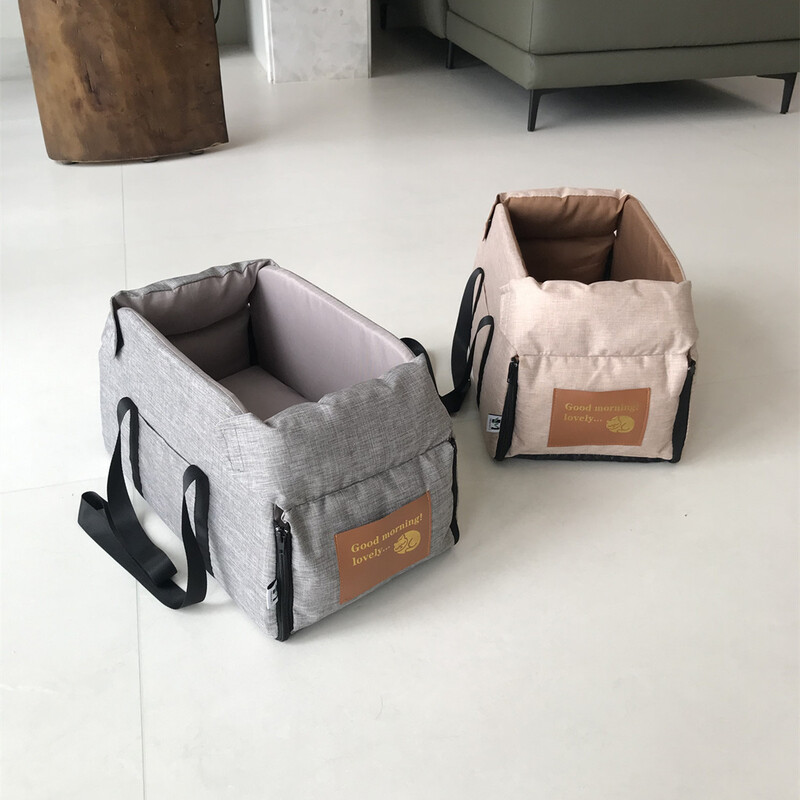 Scaun portabil pentru pisici pentru animale de companie, 42X22X23cm Scaun auto ridicat pentru cotieră pentru câini pentru câini de talie mică, pisică, căsuță impermeabilă pentru câine, geantă de călătorie de siguranță