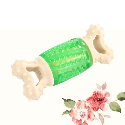 1 vnt. Mažo šuns veido raštas, kaulo formos naminių šunų žaislai Animacinių filmų garsas girgždantys žaislai Kramtomi įkandami žaislai naminių gyvūnėlių reikmenys (žalia)