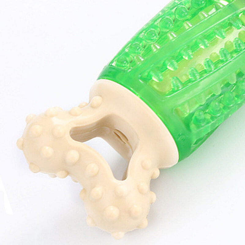 1 vnt. Mažo šuns veido raštas, kaulo formos naminių šunų žaislai Animacinių filmų garsas girgždantys žaislai Kramtomi įkandami žaislai naminių gyvūnėlių reikmenys (žalia)