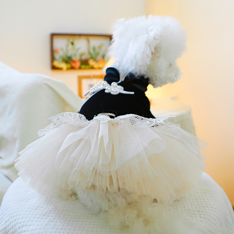 1 ks Oblečenie pre domáce zvieratá, mačka, jar, jeseň, čierne, princeznovské šaty v čínskom štýle s trakčnou prackou, vhodné pre malé a stredne veľké psy