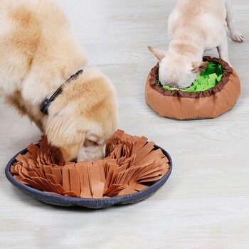 Pet Dog Snuffle Mat Nose Miris Training Sniffing Pad Dog Puzzle Toy Купа за бавно хранене Дозатор за храна Облекчаване на стреса Играчки за кучета