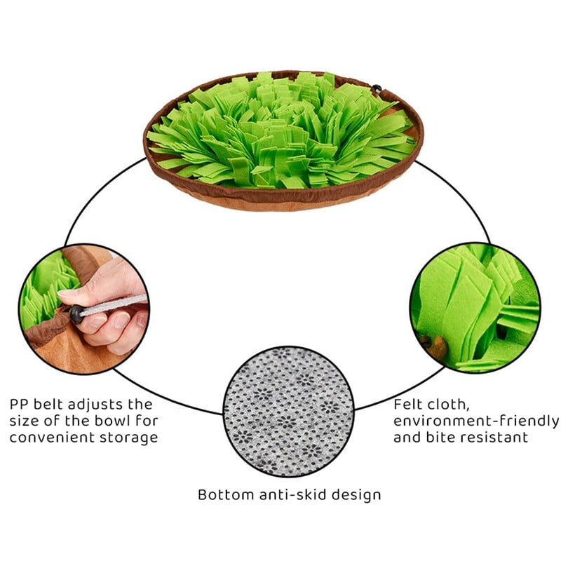 Covorașul pentru câini pentru animale de companie pentru antrenament pentru mirosul nasului Pad pentru adulmecare Jucărie puzzle pentru câini Bol cu hrănire lentă Dozator de alimente pentru a ameliora stresul Jucării pentru câini