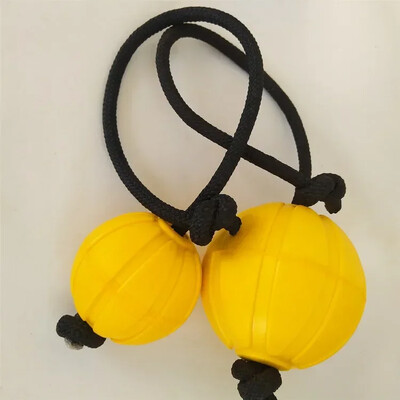 Suņa bumbiņu rotaļlieta ar virvi Neiznīcināma interaktīva suņu rotaļlieta Mājdzīvnieku apmācība Košļājamās Rotaļlietas Zobu tīrīšana Cieta serdeņa EVA elastīga bumba sunim