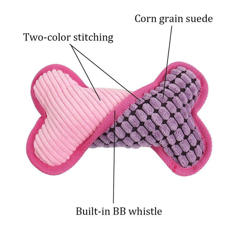 Pliušiniai „Squeaky Bones“ žaislai, tinka mažiems, vidutiniams ir dideliems šunims, kimšyti žaislai, šuniuko gimtadienio dovanos